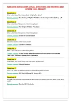 ALPHA PHI ALPHA-IMDP ACTUAL QUESTIONS AND ANSWERS 2027&NewLine;UPDATE 100&percnt; CORRECT