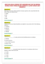 AMCA BILLING & CODING TEST &lpar;ANSWERS MAY NOT BE WRONG&comma;&NewLine;DOUBLE CHECK THEM&rpar; SOLVED CORRECTLY LATEST UPDATE 2027&NewLine;GRADED A&plus;