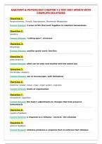 ANATOMY & PHYSIOLOGY CHAPTER 1-3 TEST 2027 UPDATE WITH&NewLine;COMPLETE SOLUTIONS