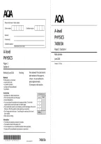 AQA A-level Physics Paper 3 Section A year 2026 &mdash;  Question Paper and Marking Scheme merged 2026