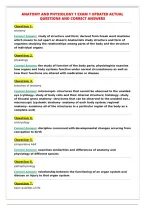 ANATOMY AND PHYSIOLOGY 1 EXAM 1 UPDATED ACTUAL&NewLine;QUESTIONS AND CORRECT ANSWERS