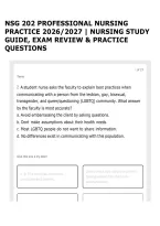 NSG 202 PROFESSIONAL NURSING PRACTICE 2026&sol;2027 &vert; NURSING STUDY GUIDE&comma; EXAM REVIEW & PRACTICE QUESTIONS