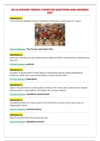 AP US HISTORY PERIOD 4 FREQUENTLY TESTED ACTUAL&NewLine;QUESTIONS AND ANSWERS