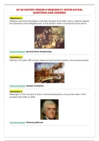 AP US HISTORY PERIOD 4 FREQUENTLY TESTED ACTUAL QUESTIONS AND ANSWERS