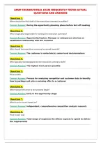 APMP FOUNDATIONAL EXAM FREQUENTLY TESTED ACTUAL&NewLine;QUESTIONS AND ANSWERS&NewLine;