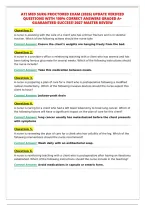ATI MED SURG PROCTORED EXAM &lpar;2026&rpar; UPDATE VERIFIED&NewLine;QUESTIONS WITH 100&percnt; CORRECT ANSWERS GRADED A&plus;&NewLine;GUARANTEED SUCCESS&excl; 2027 MASTER REVIEW