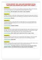 ATI RN COMFORT&comma; REST&comma; AND SLEEP ASSESSMENT ACTUAL&NewLine;QUESTIONS AND ANSWERS 2027 UPDATE 100&percnt; CORRECT