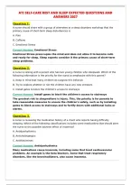 ATI SELF-CARE REST AND SLEEP EXPECTED QUESTIONS AND&NewLine;ANSWERS 2027