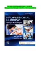  Professional Nursing Concepts & Challenges 11th Ed &vert; Test Bank