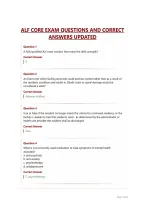 ALF CORE EXAM QUESTIONS AND CORRECT&NewLine;ANSWERS UPDATED