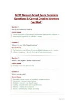 MCIT Newest Actual Exam Complete Questions & Correct Detailed Answers &lpar;Verified &rpar;