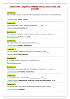 BOMA-HVAC FREQUENTLY TESTED ACTUAL QUESTIONS AND&NewLine;ANSWERS