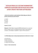USS BLUE RIDGE &lpar;LCC-19&rpar; ESWS EXAMINATION &NewLine;COMPLETE QUESTIONS AND DETAILED SOLUTIONS &NewLine;LATEST UPDATE THIS YEAR JUST RELEASED