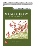 Test Bank for Microbiology&colon; A Systems Approach&comma; 7th Edition by Marjorie Kelly Cowan & Heidi Smith&NewLine;