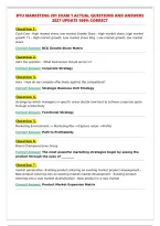 BYU MARKETING 201 EXAM 1 ACTUAL QUESTIONS AND ANSWERS&NewLine;2027 UPDATE 100&percnt; CORRECT