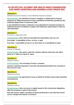 CA PSI SITE LIFE&comma; ACCIDENT AND HEALTH AGENT EXAMINATION&NewLine;&lpar;LIFE AGENT&rpar; QUESTIONS AND ANSWERS LATEST UPDATE 2027