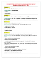 CAM CERTIFIED APARTMENT MANAGER QUESTIONS AND&NewLine;ANSWERS LATEST UPDATE 2027