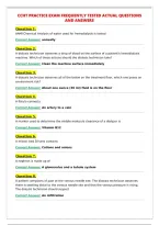 CCHT PRACTICE EXAM FREQUENTLY TESTED ACTUAL QUESTIONS&NewLine;AND ANSWERS&NewLine;