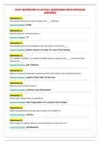 CCHT WATER PRE-TX ACTUAL QUESTIONS WITH DETAILED&NewLine;ANSWERS
