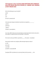 TCFP Inspector's Class II ACTUAL EXAM QUESTIONS WITH COMPLETE SOLUTION GUIDE&rpar; &lpar;MULTIPLE CHOICES&rpar; &lpar;A&plus; GRADED 100&percnt; VERIFIED&rpar; LATEST VERSION 2026&NewLine;