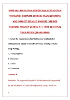 NURS572 ADVANCED PHARMACOTHERAPEUTICS EXAM PREP QUESTIONS AND CORRECT ANSWERS PLUS RATIONALES 2026&vert; UNIVERSITY OF ARIZONA&vert; INSTANT DOWNLOAD
