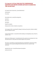 Fire inspector II ACTUAL EXAM 2026 TEST COMPREHENSIVE QUESTIONS AND VERIFIED ANSWERS &lpar;DETAILED & ELABORATED&rpar; 100&percnt; SOLVED 2026&excl;&excl;&NewLine;