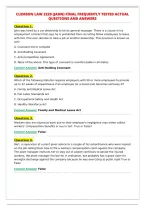 CLEMSON LAW 3220 &lpar;JAHN&rpar; FINAL FREQUENTLY TESTED ACTUAL&NewLine;QUESTIONS AND ANSWERS
