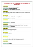 CLEMSON LAW 3220 TEST 1 QUESTIONS AND ANSWERS LATEST&NewLine;UPDATE 2027