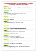 COLORADO COSMETOLOGY WRITTEN EXAM ACTUAL QUESTIONS&NewLine;AND ANSWERS 2027 UPDATE 100&percnt; CORRECT