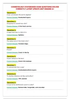 COSMETOLOGY STATEBOARD EXAM QUESTIONS SOLVED&NewLine;CORRECTLY LATEST UPDATE 2027 GRADED A&plus;