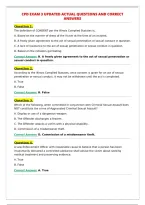 CPD EXAM 3 UPDATED ACTUAL QUESTIONS AND CORRECT&NewLine;ANSWERS&NewLine;