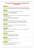 CPR FIRST AID MODULES 1-7 EXPECTED QUESTIONS AND&NewLine;ANSWERS 2027