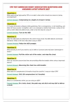 CPR TEST AMERICAN HEART ASSOCIATION QUESTIONS AND&NewLine;ANSWERS LATEST UPDATE 2027