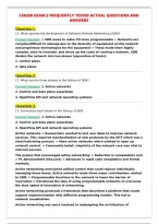 CS6250 EXAM 2 FREQUENTLY TESTED ACTUAL QUESTIONS AND&NewLine;ANSWERS