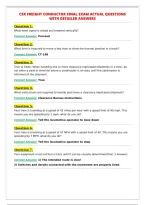 CSX FREIGHT CONDUCTOR FINAL EXAM ACTUAL QUESTIONS&NewLine;WITH DETAILED ANSWERS