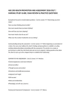 NSG 200 HEALTH PROMOTION AND ASSESSMENT 2026&sol;2027 &vert; NURSING STUDY GUIDE&comma; EXAM REVIEW & PRACTICE QUESTIONS
