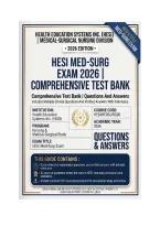 HESI Med-Surg Exam 2026 &vert; Comprehensive Test Bank &vert; Questions And Answers