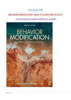 TEST BANK FOR&NewLine;BEHAVIOR MODIFICATION&colon;&rsquo; WHAT IT IS AND HOW TO DO IT&comma;&rsquo;&NewLine;12TH EDITION BY GARRY MARTIN & JOSEPH PEAR&NewLine;