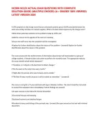 NCSBN NCLEX ACTUAL EXAM QUESTIONS WITH COMPLETE SOLUTION GUIDE&rpar; &lpar;MULTIPLE CHOICES&rpar; &lpar;A&plus; GRADED 100&percnt; VERIFIED&rpar; LATEST VERSION 2026&NewLine;