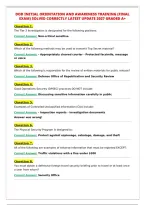 DOD INITIAL ORIENTATION AND AWARENESS TRAINING &lpar;FINAL&NewLine;EXAM&rpar; SOLVED CORRECTLY LATEST UPDATE 2027 GRADED A&plus;&NewLine;