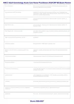 ANCC Adult-Gerontology Acute Care Nurse Practitioner &lpar;AGACNP-BC&rpar; Exam Questions & Answers &lpar;Verified&rpar; &vert; Latest &vert; Grade A&plus; &vert; 2026&sol;2027&NewLine;