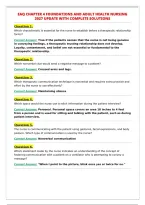 EAQ CHAPTER 4 FOUNDATIONS AND ADULT HEALTH NURSING&NewLine;2027 UPDATE WITH COMPLETE SOLUTIONS