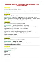 EMERGENCY MEDICAL RESPONDER ACTUAL QUESTIONS WITH&NewLine;DETAILED ANSWERS