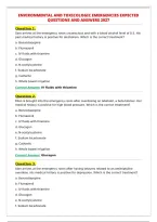 ENVIRONMENTAL AND TOXICOLOGIC EMERGENCIES EXPECTED&NewLine;QUESTIONS AND ANSWERS 2027