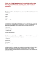 DEVICE RAC EXAM COMPREHENSIVE QUESTIONS WITH MULTIPLE CHOICES &vert;VERIFIED REVISED ANSWERS &lpar;NEW&rpar; UPDATE ALREADY GRADED A&plus;