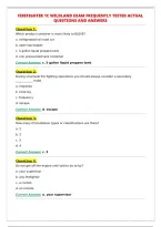 FIREFIGHTER 1C WILDLAND EXAM FREQUENTLY TESTED ACTUAL QUESTIONS AND ANSWER