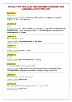 FOUNDATIONS AND ADULT HEALTH NURSING QUESTIONS AND ANSWERS LATEST UPDATE