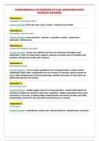 FUNDAMENTALS OF NURSING ACTUAL QUESTIONS WITH&NewLine;DETAILED ANSWERS