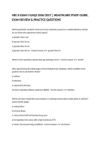 HEC II EXAM 3 EAQS 2026&sol;2027 &vert; HEALTHCARE STUDY GUIDE&comma; EXAM REVIEW & PRACTICE QUESTIONS