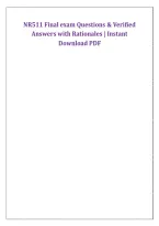 NR511 Final exam Questions & Verified &NewLine;Answers with Rationales &vert; Instant &NewLine;Download PDF